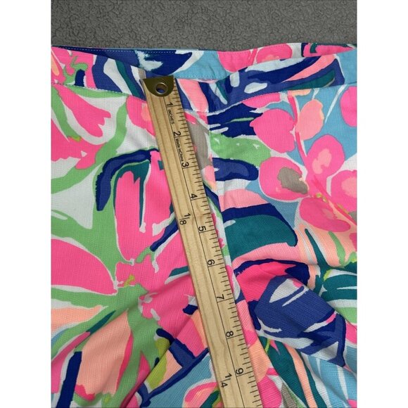 Lilly Pulitzer Magnolia Shorts 8 Scalloped Exotic Garden Tropical 5" Multicolor - Picture 10 of 11